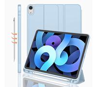 iMieet Étui pour iPad Air 4e génération 2020, iPad 10,9" 2020 avec Porte-Crayon [Prend en Charge Touch ID et Le Chargement du Stylet pour iPad 2e génération], étui Intelligent avec Support à Trois