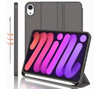iMieet Étui pour iPad Mini 6 8,3" 2021 (6e génération) avec Porte-Crayon [Prend en Charge Le Chargement/Paire de Stylets iPad 2ème], étui Intelligent avec Support à Trois Volets avec Dos en TPU