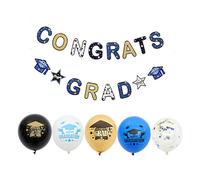 IMIKEYA 1 Ensemble Ballons Tirant Des Drapeaux Pendant La Saison Des Diplômes Félicitations Grad Décoration Remise Des Diplômes Suspendus Tourbillons Graduation Émulsion