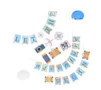 IMIKEYA 1 Ensemble Bannière de Décoration pour Accessoires Suspendus Thème Voyage Décor pour Mur Porte Fenêtre Table