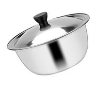 IMIKEYA 1 ensemble Bol de Mélange Inox avec Couvercle Récipient de Cuisine pour Salades et Préparations Ustensile Robuste et Facile à Nettoyer