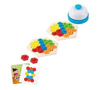 IMIKEYA 1 Ensemble De Jouets en Nid d'abeille pour Enfants Puzzle Hexagonal pour Enfant De Combat De Bureau Éducatif Interactif Puzzle en Nid d'abeille en Bois pour Enfants