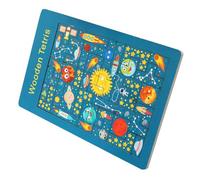 IMIKEYA 1 Ensemble Puzzle Bois Thème Espace pour Jouets Éducatifs Forme de pour Développer la Créativité Reconnaissance des Couleurs Ans