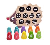 IMIKEYA 1 Ensemble Puzzle Éducatif Bois de Hérisson Éveil pour Garçon Fille pour Développement de Coordination Main Oeil et Apprentissage des Chiffres