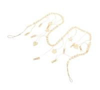 IMIKEYA 1 Ensemble Rangement en épingle à Cheveux Photo en Perles de Bois Guirlande Bande Cadre Decoration Mural décoration Mural décor de Perles de Ferme cintres Photo pour Mur en Bois