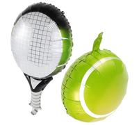 IMIKEYA 1 Lot De Ballons En Forme De Raquette De Tennis Ballons Géants À LED En Aluminium Réutilisables Pour Le Sport Les Fêtes Prénatales Les Fêtes Prénatales En Aluminium Vert
