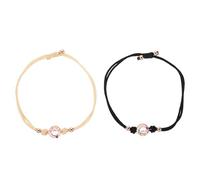 IMIKEYA 1 paire de bracelets vibrants pour couple, bracelets de connexion cardiaque réglables, bijoux d'anniversaire pour relations à distance