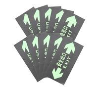 IMIKEYA 10 Pièces Autocollants PVC Phosphorescents Panneaux de Sécurité Nuit Autonomes pour et Indicateurs Directionnels Visibilité Lumineuse et Adhésif Facile à Poser