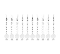 IMIKEYA 10 Pièces Bâtonnets D'effarouchement Utiles pour Tiges Rotatives | Acrylique Miroir, Clochettes Incluses, Usage Extérieur sur Porche, Décoratif et Réfléchissant