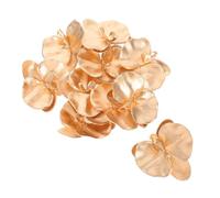 IMIKEYA 10 Pièces Décorations De Mariage Têtes Orchidées Dorées Composition De Fleurs Synthétiques Fausse Fleur Accessoires pour Centres De Table Vases DIY