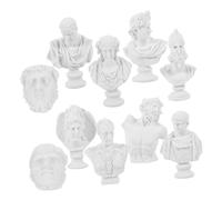 IMIKEYA 10 pièces Lot de Bustes Miniatures Plâtre Modèle Statue David Décoration de Bureau Artistique