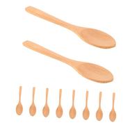 IMIKEYA 10 Pièces Mini Cuillères Bois pour Miel Confiture Épices Glace Sucre Sel Service Thé Condiments Bois Naturel Manche Confortable
