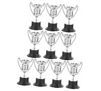 IMIKEYA 10 Pièces Mini Trophée Argenté Coupe De Récompense en Plastique Trophée du Gagnant Trophée De Concours Enfant Miniature Trophée De Participation