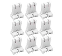IMIKEYA 10 Pièces Support de Lampe Fluorescente U T8 T12, Connexion | PC Blanc, Remplace une Douille Usée ou Cassée, Installation Simple au Sous-sol la Maison