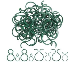 IMIKEYA 100 Clips de Support pour Plantes en Plastique Vert, Faciles à Utiliser, pour Tomates et Fleurs, pour Jardinage à Domicile ou Agriculture