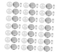 IMIKEYA 100 Ensembles Badges Vierges à Décorer Soi-même Ornement Insigne Insigne Inachevé Créations Soi-même