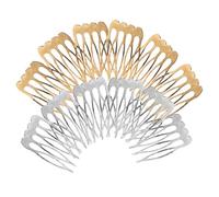IMIKEYA 100 Peignes à Cheveux à 5 Dents en Fil Métallique Argenté, Petits Peignes Latéraux pour Coiffure Mariage et Loisirs Créatifs, Accessoires Coiffure Solide et Légers pour Usage