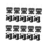 IMIKEYA 100 pièces Bouton Poussoir Tactile Micro Momentané Interrupteur Dip Simple Encastrable Plastique Accessoire de Remplacement pour Projets Électroniques Pcb