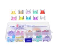 IMIKEYA 100 pièces Kit de Mini Fusibles à Lame Standard Assortiment de Fusibles Auto Compacts avec Boîte de Rangement Plastique Protection Électrique Fiable pour Voiture Moto Camion et