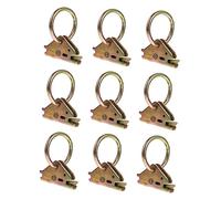 IMIKEYA 10Pièces Anneaux E-Track Acier Lot de Accessoires pour Remorques Camions Fixations Robustes pour Charges Lourd