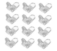 IMIKEYA 12 Ensembles Renforts Angle Acrylique Transparent Équerres Réutilisables pour Fixation de Boîtes Affichage Supports Invisibles et Renforcés pour Coins Résistants Corrosion et Casse