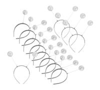 IMIKEYA 12 Pièces Bandeaux Argentés à Paillettes avec Boules Mousse Accessoires Cheveux Confortables et Antidérapants pour Femmes Bandeaux Thème Espace pour Fêtes et Cosplay