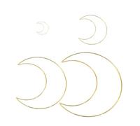 IMIKEYA 12 Pièces Cadres Attrape-rêves Lune en Fer Doré pour Accessoires DIY, Anneaux Métal Or, Décorations Artisanales pour Guirlandes et Exposition
