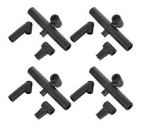IMIKEYA 12 Pièces Connecteurs de Cadre Plastique pour Cerfs-Volants de Sport, Accessoires Fiables en Plastique Noir pour Projets DIY et Apprentissage des Garçon et Filles