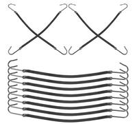 IMIKEYA 12 Pièces Hameçons Élastiques pour Cheveux Noirs, Accessoires en Polyester et Métal, Maintien Naturel et Lisse pour Queues de Cheval, Coiffure Quotidienne
