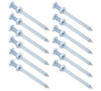 IMIKEYA 12 Pièces Sabots D'aérateur de Pelouse en Métal Argenté 7cm Crampons Robustes pour Pelouses et Gazons, Support Stable pour Jardinage Extérieur Professionnel et Domestique