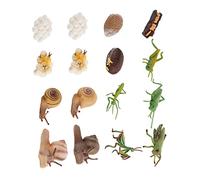 IMIKEYA 16 Pièces Modèles Animaux Éducatifs Couleurs Aléatoires Outils de Cognition Scientifique pour Simulation Cycle de Vie Animal Couleur Aléatoire