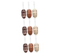 IMIKEYA 18 Pcs œufs de Pâques pendentifs d'oeufs Mini-Jouets Corbeille Pendaison sur Le thème de Pâques décorations suspendues Miniature Couronne Artisanat Gadgets
