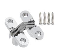 IMIKEYA 180degré Charnière Invisible de Porte Alliage de Zinc Robuste Réglable pour Placards et Portes Pliantes Adaptée aux Ouvertures Gauche et Droite Design Antipincement avec Cache Vis