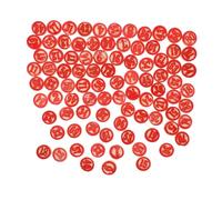 IMIKEYA 2 Ensembles De Pièces pièce d'échecs numérique pour Nombres Enfant servi Trousses Jeu d'échecs Accessoires de Jeu de Bingo échecs numériques Bois Rouge