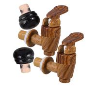 IMIKEYA 2 Ensembles de Robinets de Rechange et Bouchons pour Seau à Vin et Tonneaux, en Plastique, Ajustement Étanche, Versement Fluide, pour Bars à Domicile