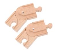 IMIKEYA 2 Pièces Accessoires de Train en Bois Enfants Enfant en Bas âge de Jeu de Voie ferrée Accessoires de Voie ferrée de Voie ferrée Voie ferrée pour 3 Ans Kaki