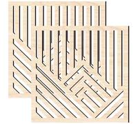 IMIKEYA 2 Pièces Autocollant Mural Tenture Murale En Bois Fleuri Décoration Murale En Bois Panneau Mural En Sculpté Tenture En Mur Sculpté Bureau Démodé Pendentif