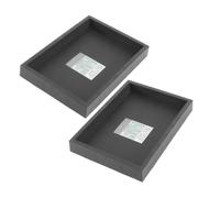 IMIKEYA 2 Pièces Bacs à Eau Rectangulaires pour Pots de Fleurs, en Résine | Protège les Surfaces des Taches, Usage Intérieur et Extérieur, Limite L’écoulement D’eau Terre