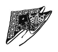 IMIKEYA 2 Pièces Bandeaux Crochet Gothique pour Femmes Bandana avec Motif Crâne et Toile Daraignée Accessoires Cheveux et Durables pour Halloween et Styles Vintage