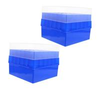 IMIKEYA 2 pièces Boîte de Rangement pour Tubes à Essai Support Plastique pour Tubes de Centrifugation Compartiments Numérotés Organisateur Pratique pour Échantillons et Laboratoire