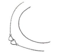 IMIKEYA 2 pièces Bracelet Femme Cœur Minimaliste Double Couche Bracelets Empilés Femme Amitié et Couple Design Simple Durable et Confortable