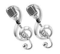 IMIKEYA 2 pièces Broche Vintage Microphone et Note de Musique de Mode pour Femmes Accessoire Rétro Élégant pour Manteaux Écharpes et Chapeaux Style Unique et Original