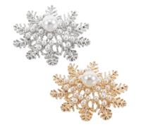 IMIKEYA 2 Pièces broches décoratives pour femmes broches dames de neige accessoires de robe en tissu de neige bijoux pour Noël