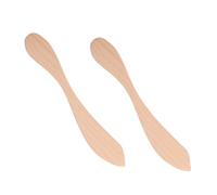 IMIKEYA 2 pièces Couteaux à Beurre de Hêtre Sans Peinture Couteaux Tartineurs Multifonctions pour Beurre Fromage et Confiture Outils de Cuisine et Ergonomiques