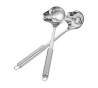 IMIKEYA 2 pièces Cuillère Bec Canard Longue Acier Inoxydable Louche à Sauce Ergonomique à Manche Long pour Cuisine Soupe et Hot Pot Ustensiles Faciles à Nettoyer et Confortables à