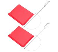 IMIKEYA 2 Pièces Drapeau Indicateur de Direction du Vent pour Yacht | Rouge, Tissu Léger, Visibilité Renforcée, Installation Simple, Usage Extérieur pour Navigation et Voile
