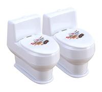IMIKEYA 2 Pièces Fabricant de Bruit de Farce Toys Toilettes farces pour Adultes drôles Cuvette Toilette Enfant pour Adultes minuscules Trucs Plastique Blanche