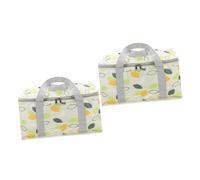 IMIKEYA 2 Pièces isolé portatif Lunch Bag lunchbag Coffret Repas à Lunch portatif à Main déjeuner à Lunch Isolant à Lunch réutilisable Tissu Oxford Light Green
