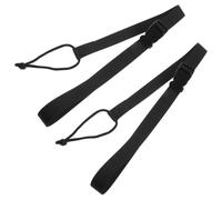 IMIKEYA 2 Pièces Laisse Sangle Renforcée Réglable en Polyester Boucle de Snowboard Noire et Hommes Adultes, pour Poudreuse et Stations de Ski
