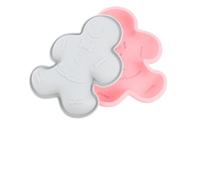 IMIKEYA 2 Pièces Moule en Silicone Moule à Gâteau Bonhomme D’épices, Silicone, Antiadhésif, sans Odeur, Facile à Nettoyer, pour Mousse et Sponge Cake, Maison et Couleur Aléatoire